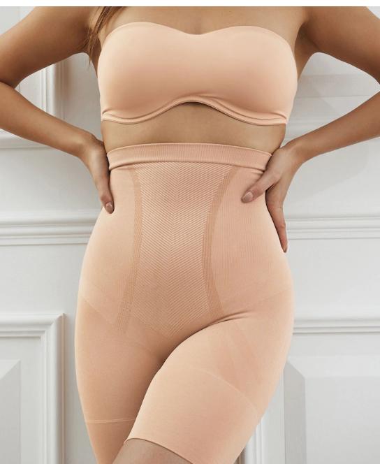 Women’s 4-in-1 Seamless Shapewear – Tummy Tucker, Back Support & Thigh Shaper