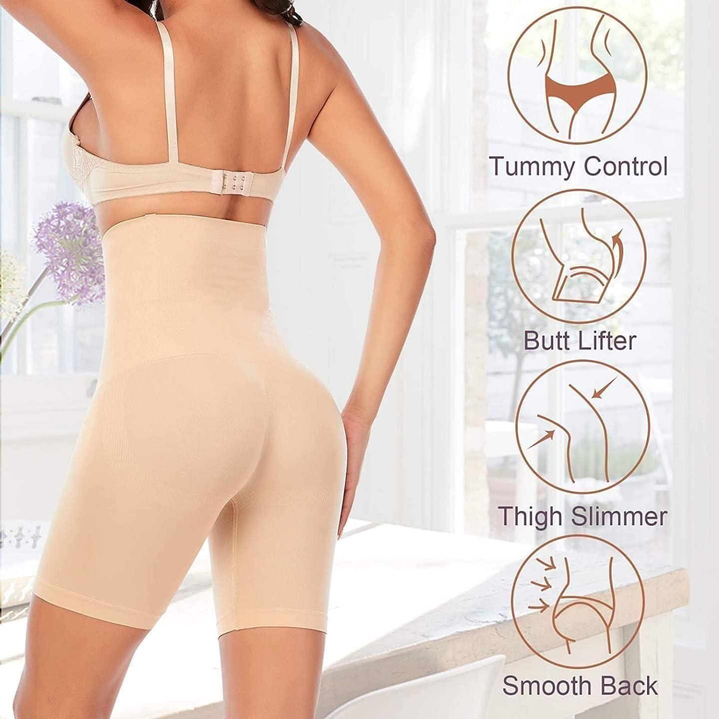 Women’s 4-in-1 Seamless Shapewear – Tummy Tucker, Back Support & Thigh Shaper