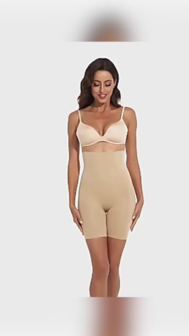 Women’s 4-in-1 Seamless Shapewear – Tummy Tucker, Back Support & Thigh Shaper